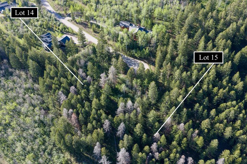 Aerial of Lots 14 and 15 within the Red Draw neighborhood