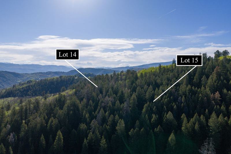 Lots 14 and 15 with long-range views across the valley